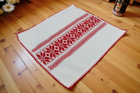 Artizanat tradițional Alexandrina 120×40 cm alb cu albastru [1]