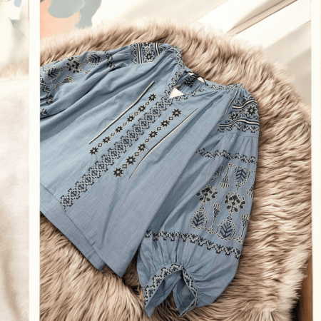 Bluza brodata cu motive geometrice - Lana [2]