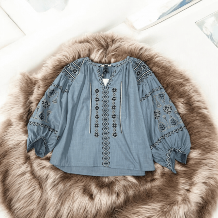 Bluza brodata cu motive geometrice - Lana [1]