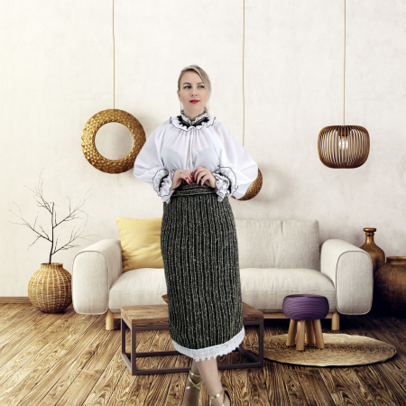 Bluza alba stilizata traditional Amalia 2 [16]