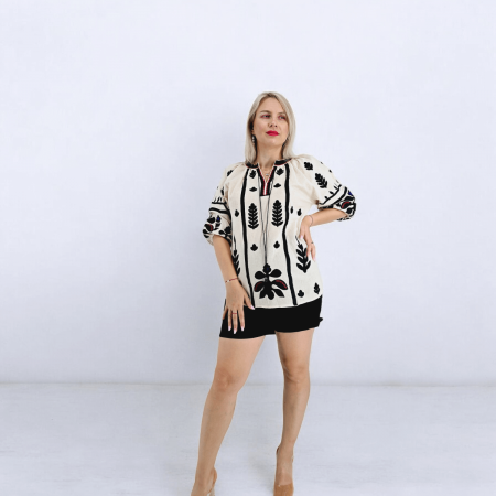 Блузи - Bluza stilizata crem Mallorca
