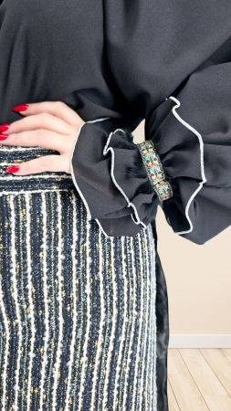 Bluza neagra stilizata traditional Amalia [13]
