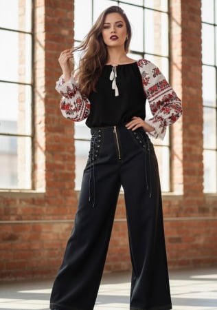 Bluze - Bluza stilizata cu motive traditionale Margareta 21