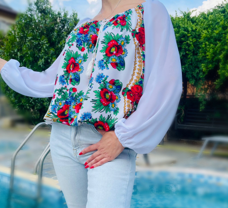 Bluza stilizata cu motive traditionale Margareta 9 [6]