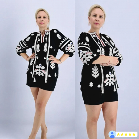 Masuri mari - Bluza stilizata neagra Mallorca 2
