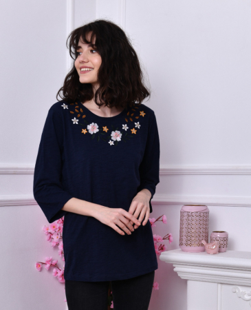 Bluza stilizata traditional cu broderie Patty [2]