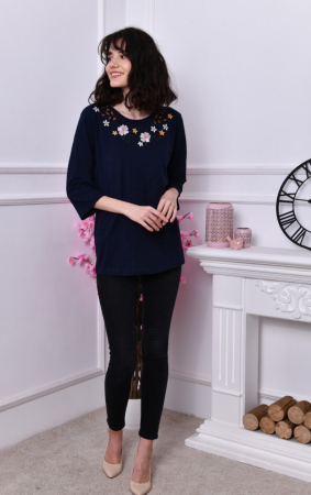 Bluza stilizata traditional cu broderie Patty [1]