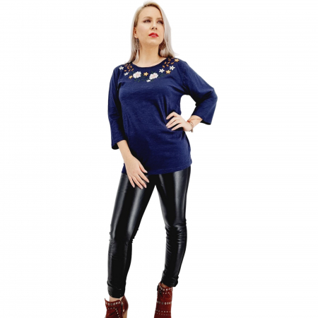 Bluza stilizata traditional cu broderie Patty [8]
