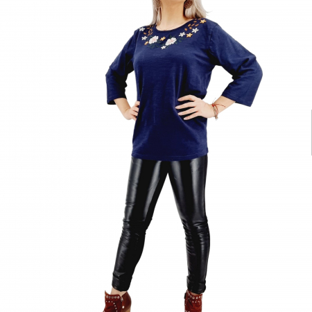 Bluza stilizata traditional cu broderie Patty [4]