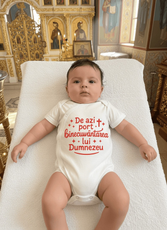 Body-uri bebelus - Body bebelus cu mesaj " De azi port binecuvantarea lui Dumnezeu "