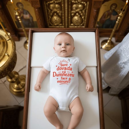 Body-uri bebelus - Body bebelus cu mesaj " Sunt dovada ca Dumnezeu face minuni !"