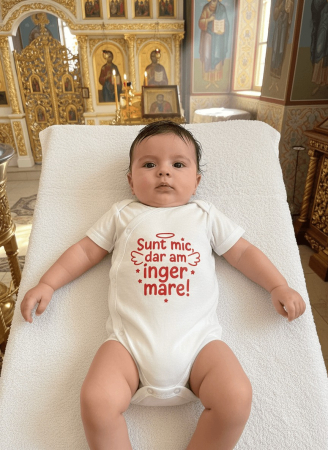 Body bebelus cu mesaj " Sunt mic dar am inger mare " [1]