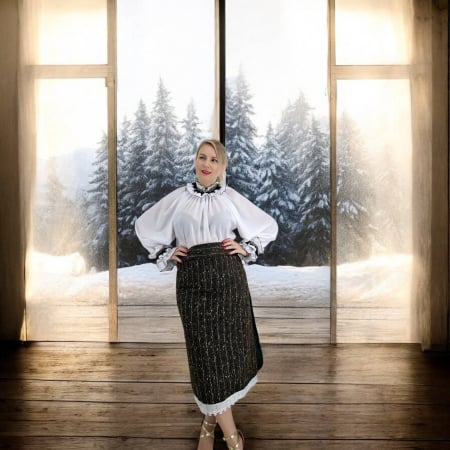 Fote & Catrinte - Catrinta si brau traditionala cu fir de lame pentru dama - Silvia 5