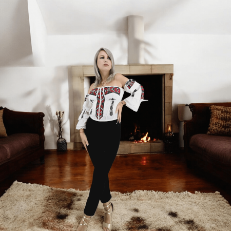 Дълъг ръкав - Corset tip ie cu broderie Chryse 3