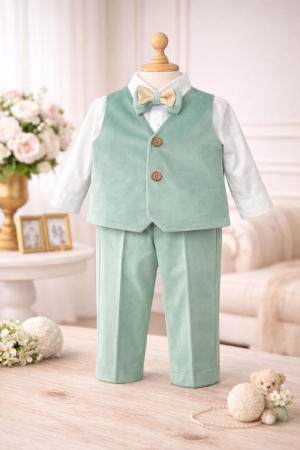 Кадифен костюм за кръщене за момчета Матиас 2 [2]