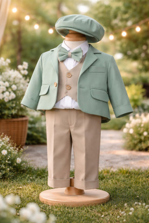 момчета - Кадифен костюм за кръщене за момчета Матиас 2