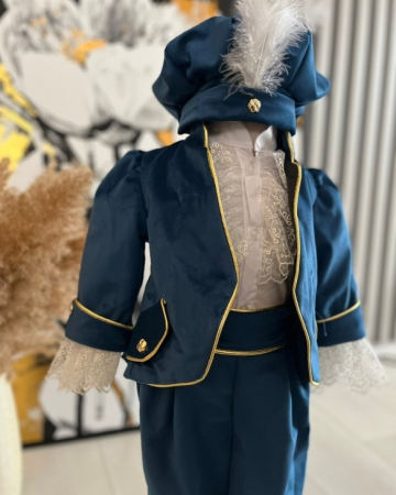 Baieti - Costum Botez Conte pentru baieti - albastru