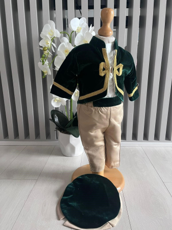Costum de Print pentru Botez - Verde [2]