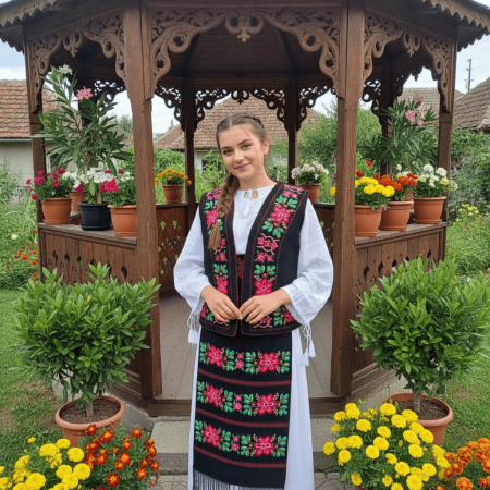 Femei - Costum Popular Complet cu broderie traditionala Maria 2
