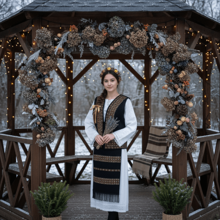 Costum Popular Complet cu broderie traditionala Mariana [1]