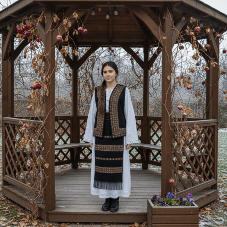 Femei - Costum Popular Complet cu broderie traditionala Mariana