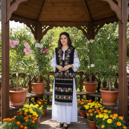 Femei - Costum Popular Complet cu broderie traditionala Marioara