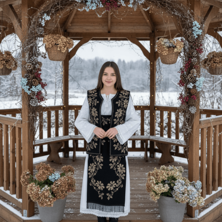 Femei - Costum Popular Complet cu broderie traditionala Sidonia 3
