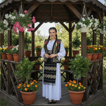 Femei - Costum Popular Complet cu broderie traditionala Suzana 2