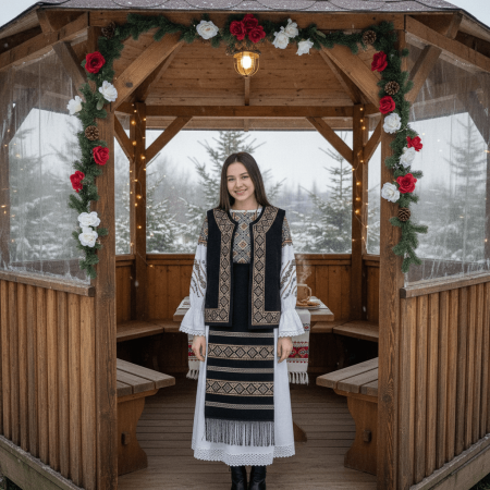 Femei - Costum Popular Complet cu broderie traditionala Toni 3