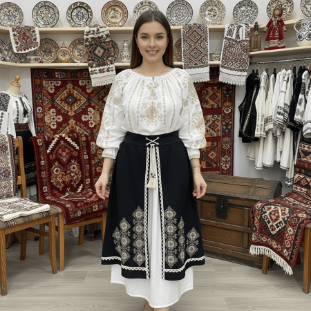Femei - Costum Popular cu broderie traditionala Ana 3
