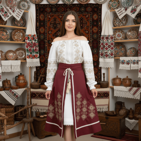Femei - Costum Popular cu broderie traditionala Ana 2