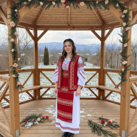 Femei - Costum Popular Complet Dama cu broderie traditionala Draga 3