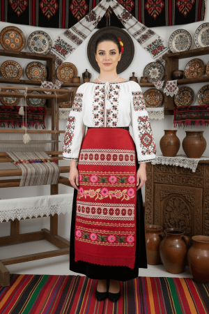 Дамска народна носия с традиционна бродерия Драга [1]