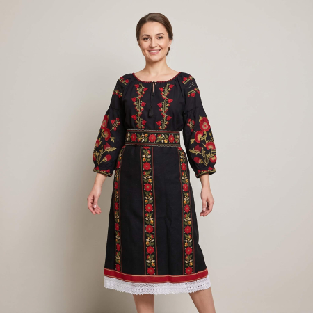 Costume populare - Costum popular format din catrinta , brau si ie - Tamara