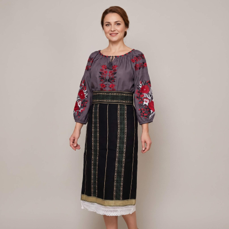 Costume populare - Costum popular format din catrinta , brau si ie - Betty