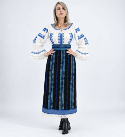 Costume populare - Costum popular format din catrinta , brau si ie - Bianca 7