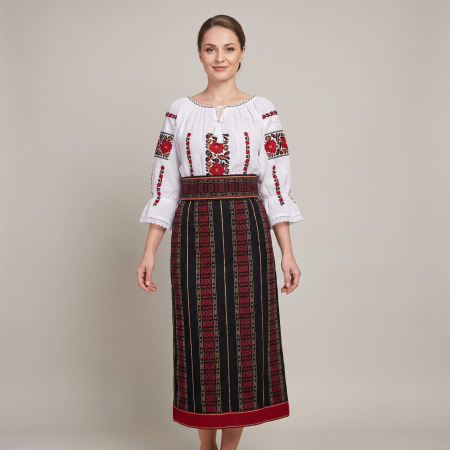 Costume populare - Costum popular format din catrinta , brau si ie - Cezarina 3 ( masuri pana la 6XL ) -