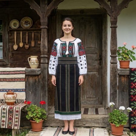 Costum popular format din catrinta , brau si ie - Cleopatra [0]