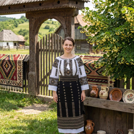 Costum popular format din catrinta , brau si ie - Sandica [1]