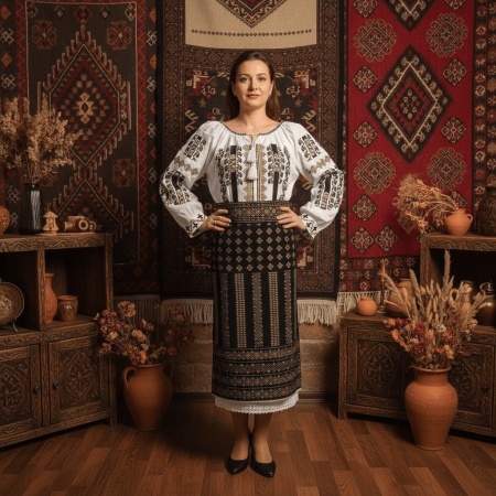 Costume populare - Costum popular format din catrinta , brau si ie - Emanuela 6
