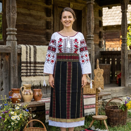 Costume populare - Costum popular format din catrinta , brau si ie - Gheorghita 3