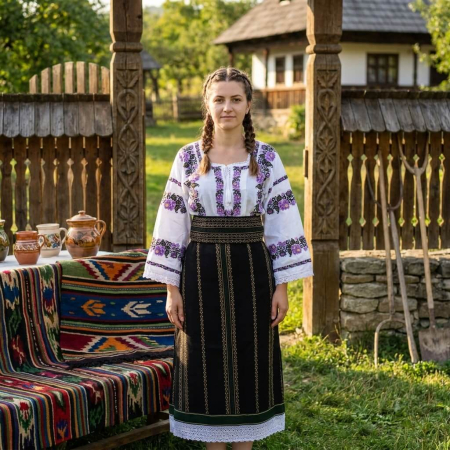 Costum popular format din catrinta , brau si ie - Marta [1]