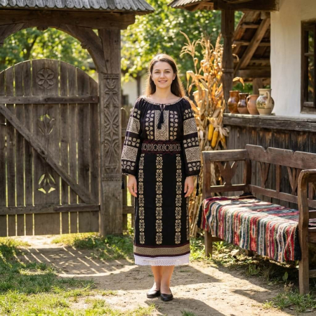 Costume populare - Costum popular format din catrinta , brau si ie - Emilia ( masuri pana la 6XL )