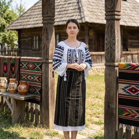 Costume populare - Costum popular format din catrinta , brau si ie - Roberta 3