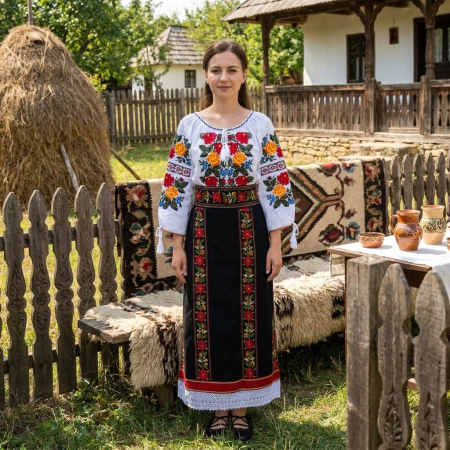 Costume populare - Costum popular format din catrinta , brau si ie - Robertina 4