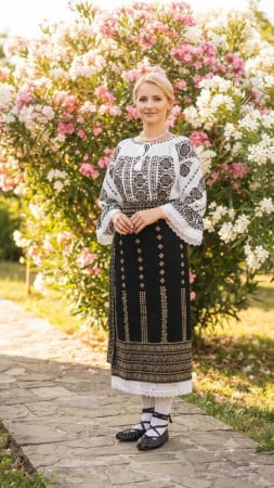 Costume populare - Costum popular format din catrinta , brau si ie - Doris