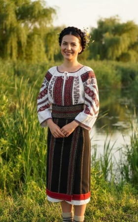 Costume populare - Costum popular  format din catrinta , brau si ie - Tania
