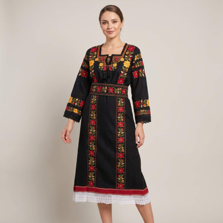 Costume populare - Costum popular format din catrinta , brau si ie - Asha