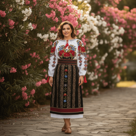 Традиционни костюми - Народна носия, състояща се от шапка, колан и шапка Тони