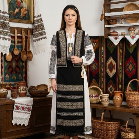 Традиционни дамски костюми - Народна носия № 15, състояща се от 5 части